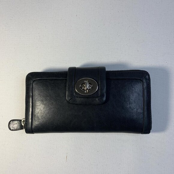 Timeless **Coach** black leather wallet - Picture 1 of 6